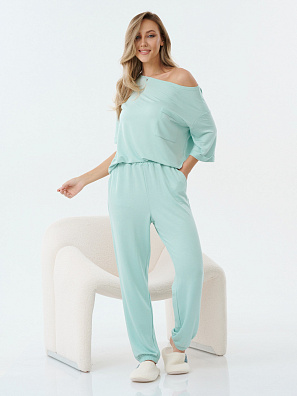 Костюм женский трикотажный мятный Костюм женский трикотажный мятный