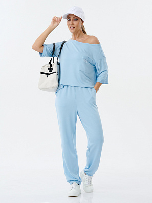 Костюм женский трикотажный голубой Костюм женский трикотажный голубой